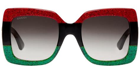 gucci red black sunglasses|Gucci sunglasses red green stripe.